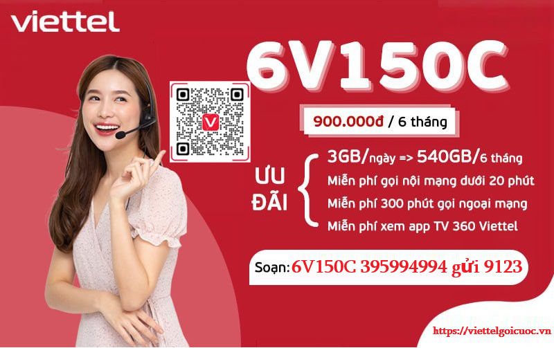 Gói cước 6V150C Viettel