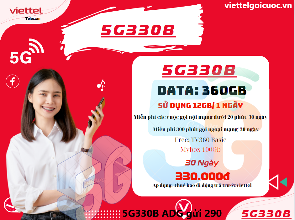 Gói cước 5G330B Viettel