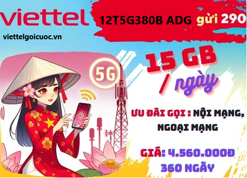 Gói cước 12T5G380B Viettel 